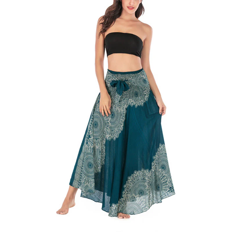 Abito da spiaggia con gonna a fiori e mandala boho in stile Buddha Stones Two - Image 3