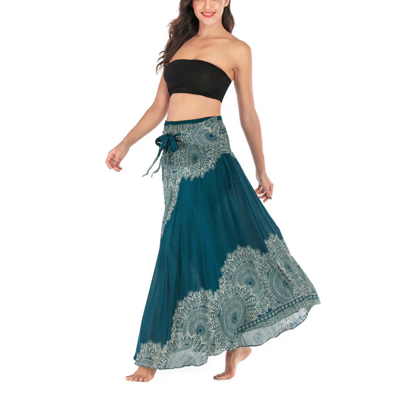 Abito da spiaggia con gonna a fiori e mandala boho in stile Buddha Stones Two - Image 7