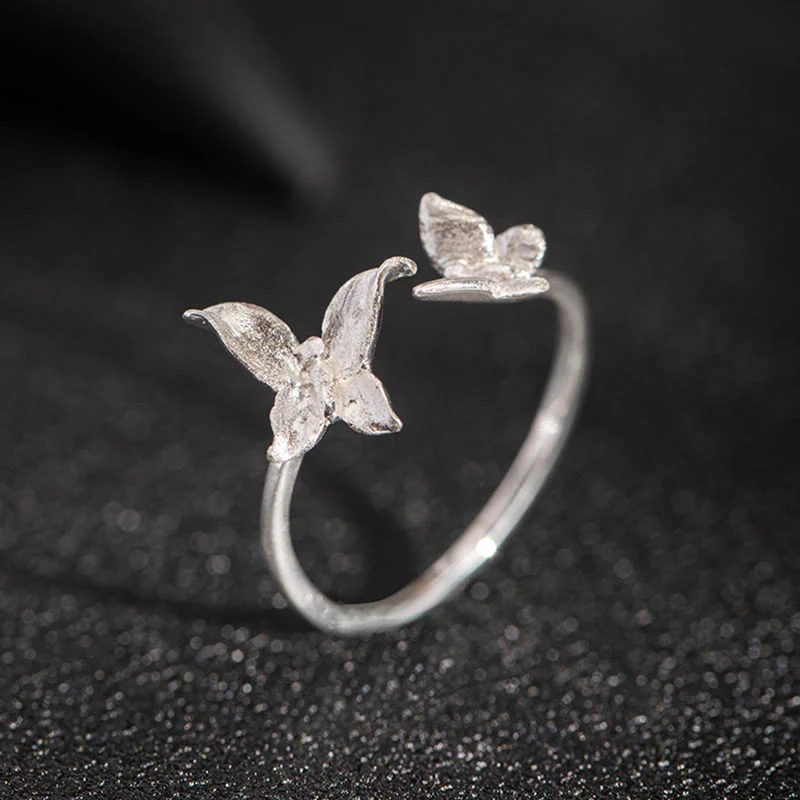 Anello Buddha Stones 925 Sterling Silver Butterfly Love - Image 3