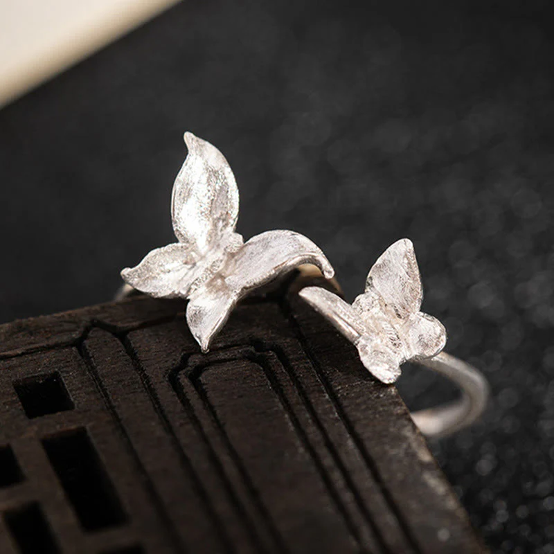 Anello Buddha Stones 925 Sterling Silver Butterfly Love - Image 9