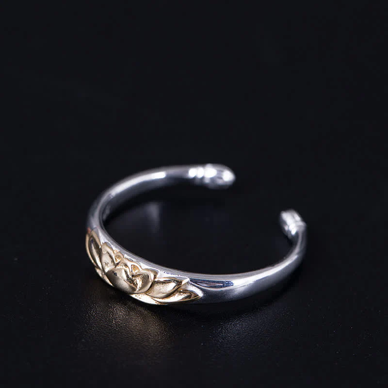 Anello Buddha Stones 925 Sterling Silver Lotus Flower New Beginning - Image 4