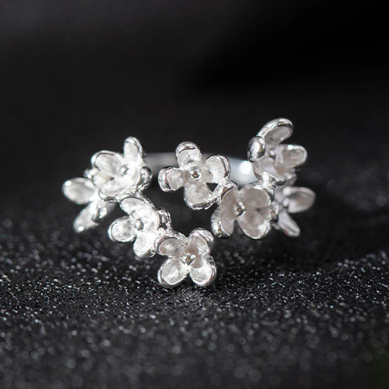 Anello Buddha Stones 925 Sterling Silver Osmanthus Fragrans - Image 8