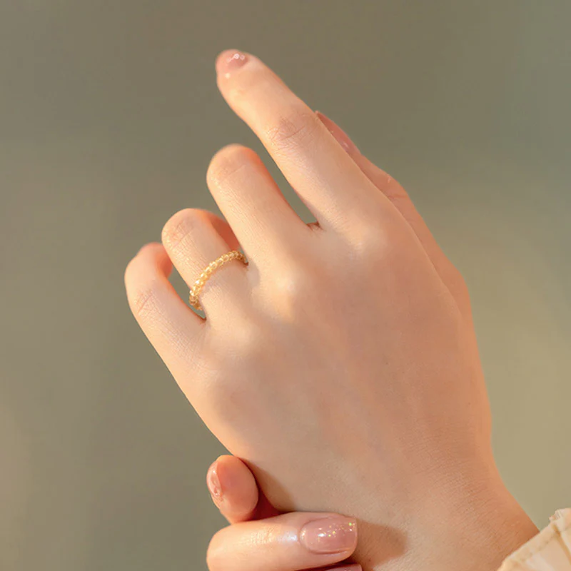 Anello Buddha Stones Natural Citrine Happiness Prosperity - Image 4