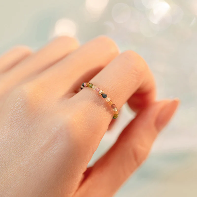 Anello Buddha Stones Natural Tormalina Positive Love - Image 3