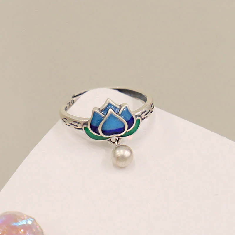 Anello dell'illuminazione con motivo a fiore di loto Buddha Stones - Image 10