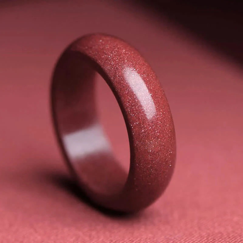 Anello di benedizione Buddha Stones Cinnabar Om Mani Padme Hum Nuvole di buon auspicio - Image 2