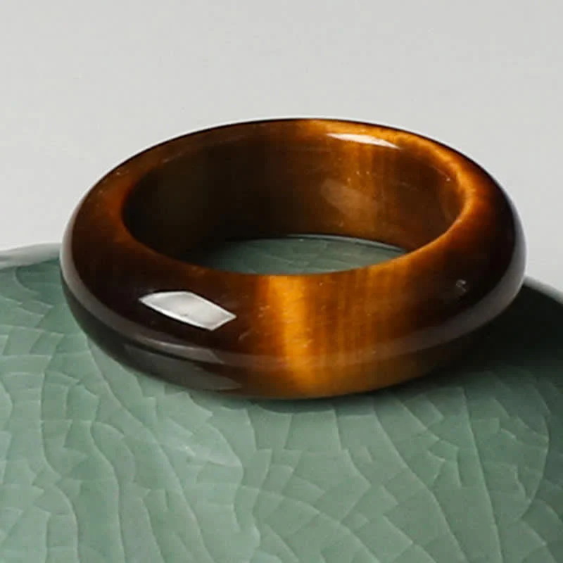 Anello di protezione della forza della pietra dell'occhio di tigre Buddha Stones - Image 6