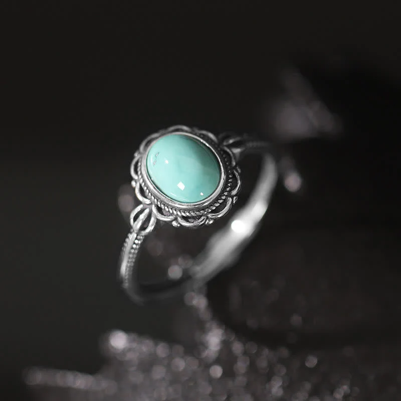 Anello di protezione in argento sterling 925 con agata rossa turchese tibetana - Image 11