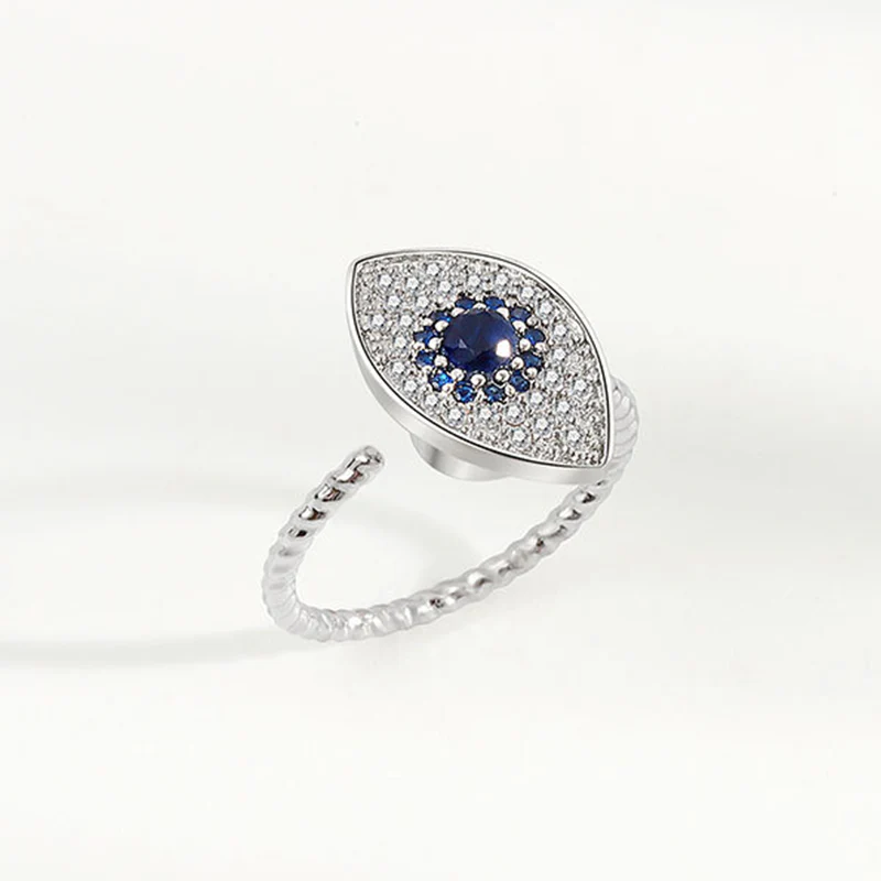 Anello girevole in argento sterling 925 con protezione contro il malocchio e benedizione - Image 3