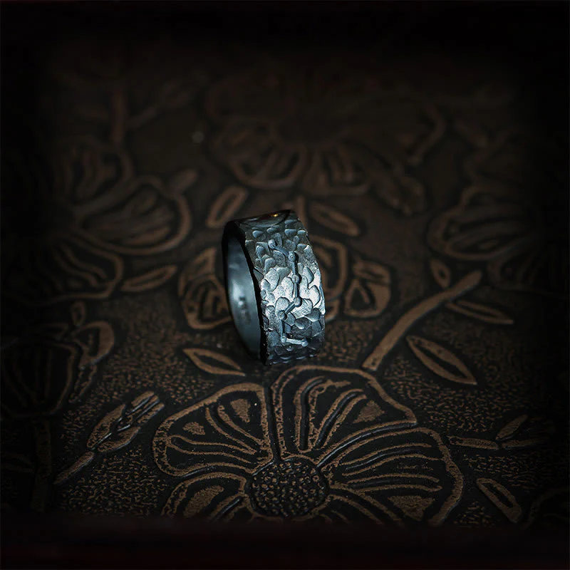 Anello in argento sterling 999 Buddha Stones simbolo dell'equilibrio Yin Yang - Image 3