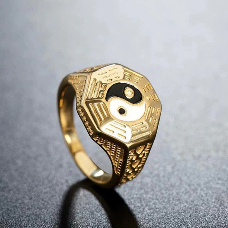 Anello portafortuna in rame con simbolo Yin Yang - Image 3