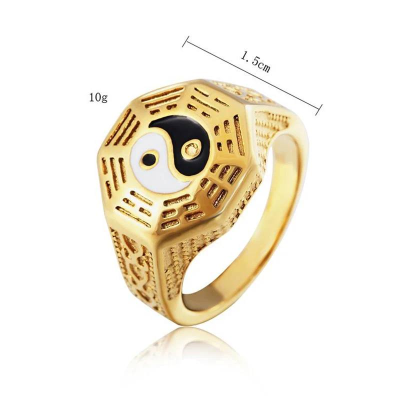 Anello portafortuna in rame con simbolo Yin Yang - Image 4