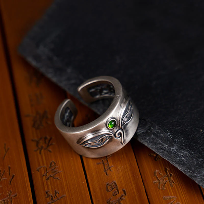 Anello regolabile Buddha Stones in argento sterling 925 Bodhisattva Tara Calm - Image 4