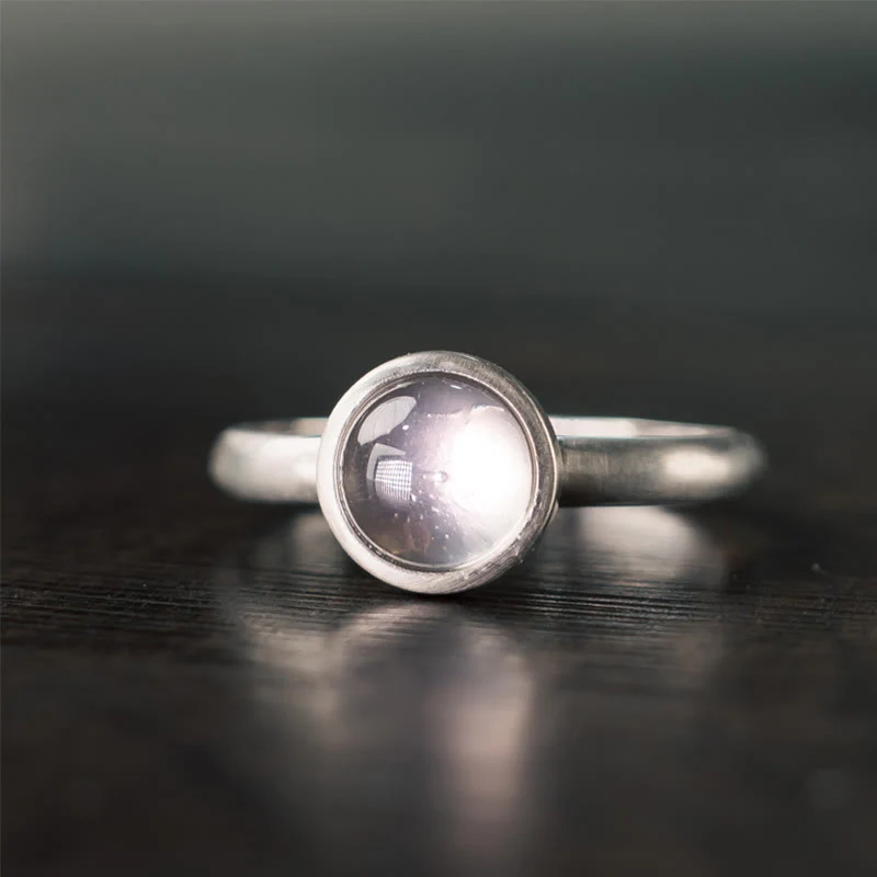 Anello regolabile con cristallo rosa in argento sterling 925 naturale Buddha Stones - Image 9