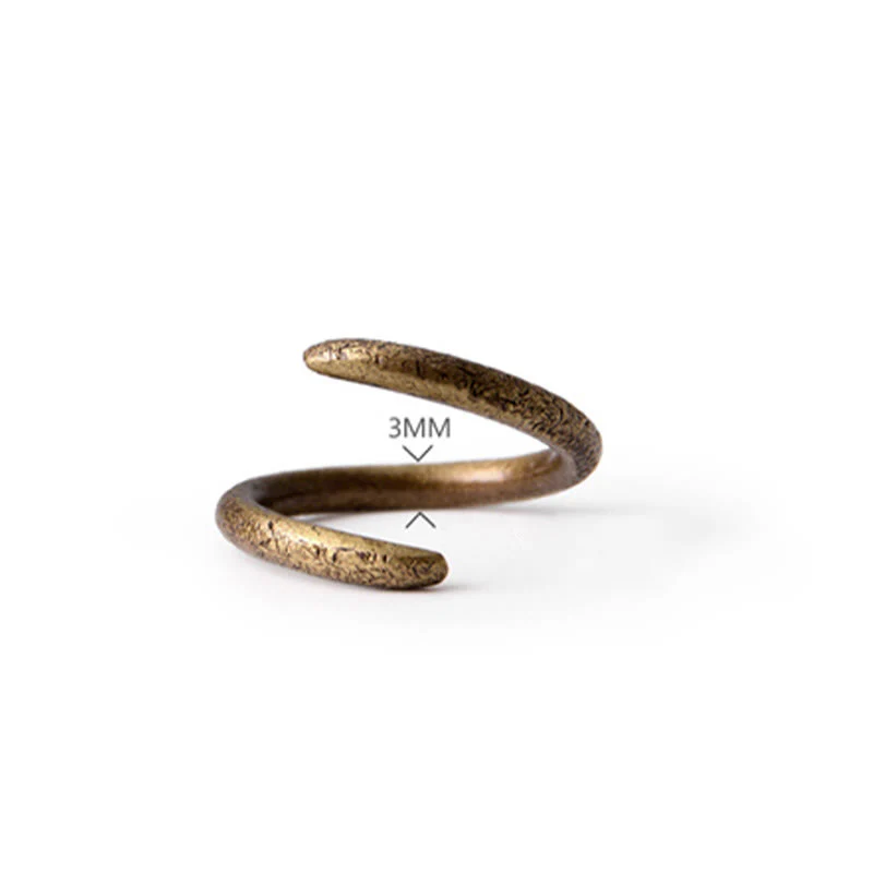 Anello regolabile con design semplice in rame Buddha Stones e portafortuna - Image 12
