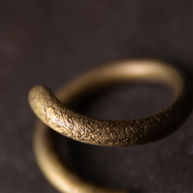 Anello regolabile con design semplice in rame Buddha Stones e portafortuna - Image 5