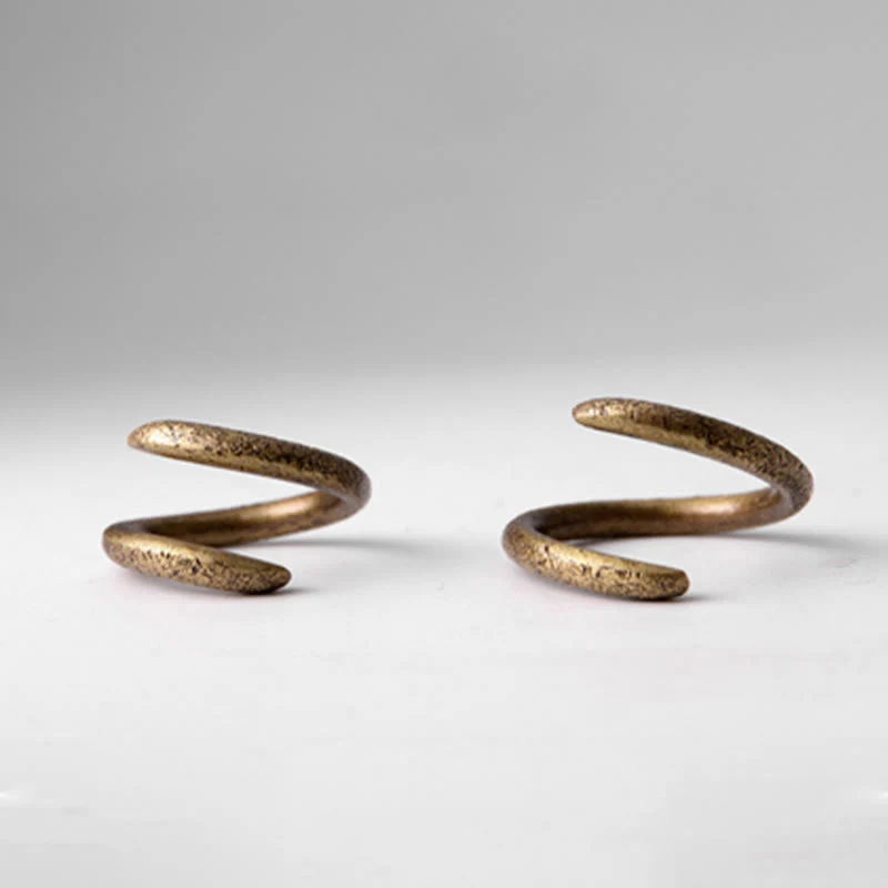 Anello regolabile con design semplice in rame Buddha Stones e portafortuna - Image 6