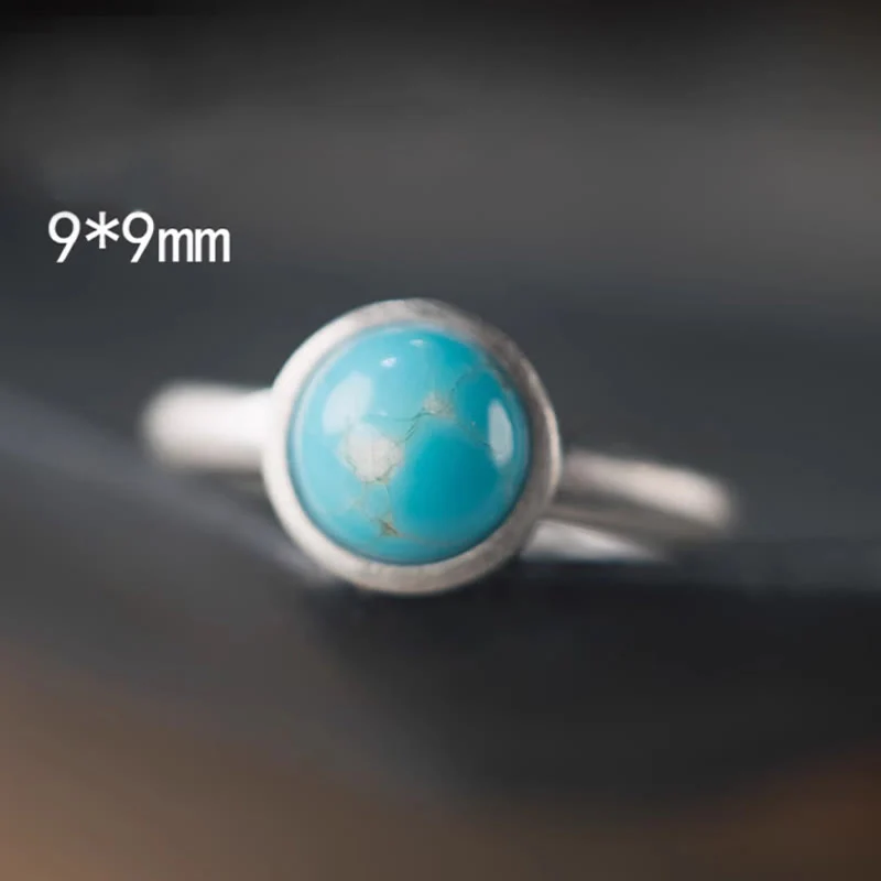 Anello regolabile con bilanciamento in argento sterling 925 naturale, lapislazzuli, turchese Buddha Stones - Image 9