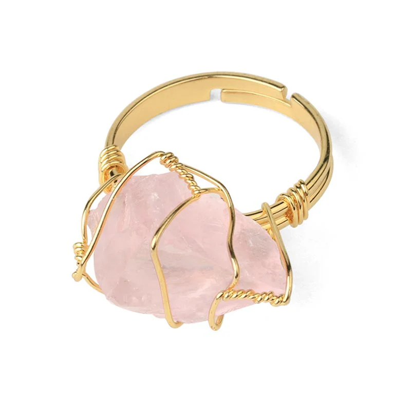 Anello regolabile con pietra preziosa naturale in cristallo di ametista Buddha Stones - Image 12