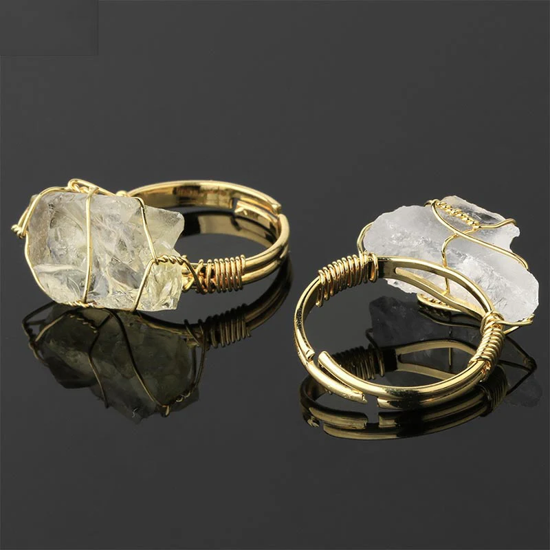 Anello regolabile con pietra preziosa naturale in cristallo di ametista Buddha Stones - Image 14