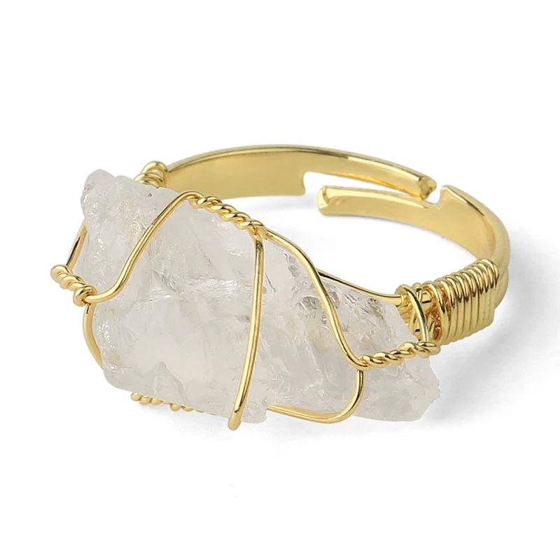 Anello regolabile con pietra preziosa naturale in cristallo di ametista Buddha Stones - Image 8