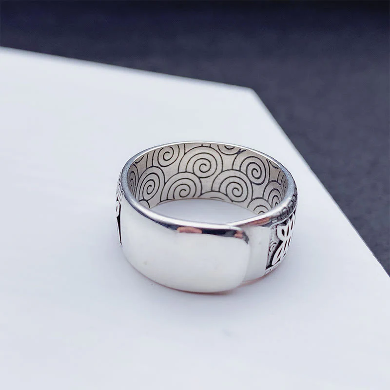 Anello regolabile in rame con Buddha Stones Om Mani Padme Hum - Image 10