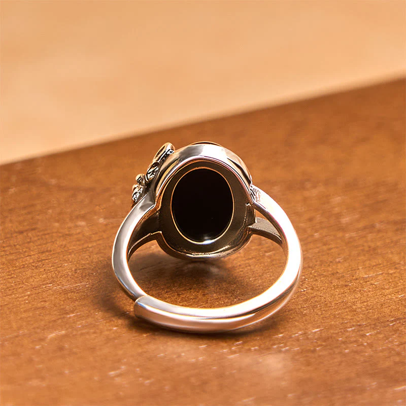 Anello regolabile per la cura di sé con fiore di rosa in rame Buddha Stones - Image 4