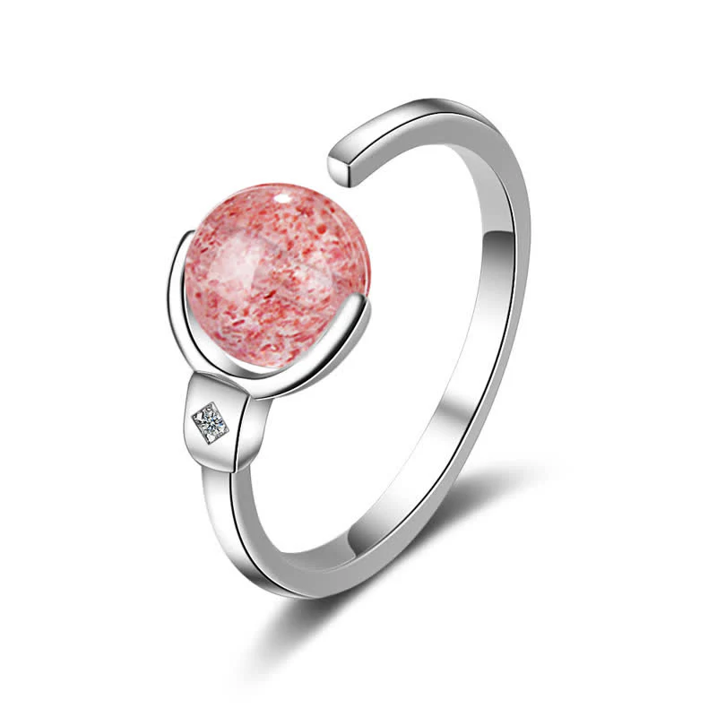 Anello rotante rilassante in cristallo rosa Buddha Stones - Image 2