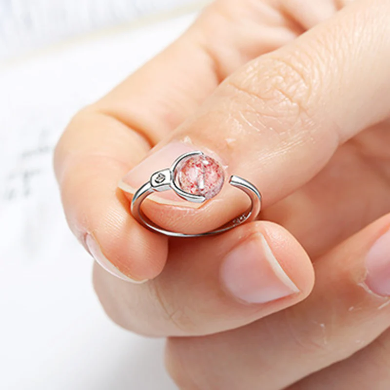 Anello rotante rilassante in cristallo rosa Buddha Stones - Image 4