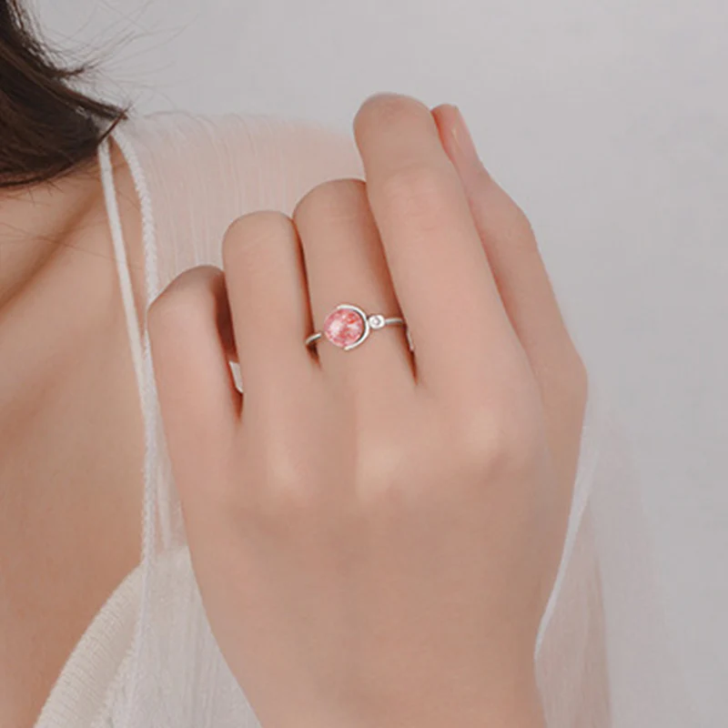 Anello rotante rilassante in cristallo rosa Buddha Stones - Image 5