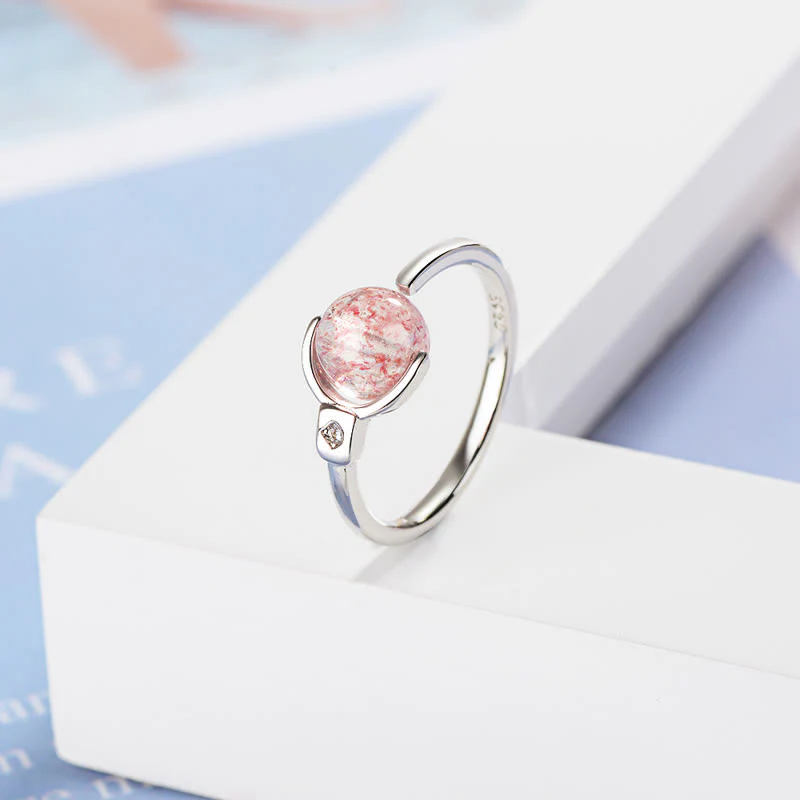 Anello rotante rilassante in cristallo rosa Buddha Stones - Image 7