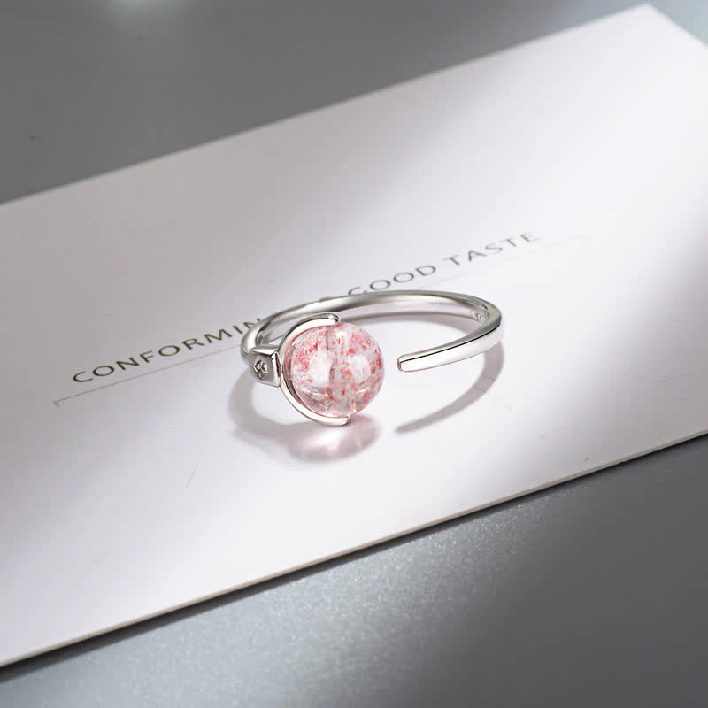 Anello rotante rilassante in cristallo rosa Buddha Stones - Image 9