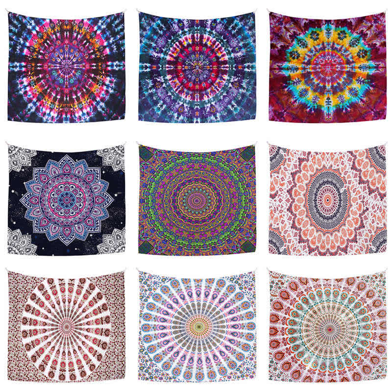 Arazzo da parete con motivo mandala bohémien, decorazione da parete, creatività, casa, soggiorno - Image 10