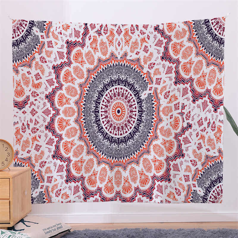 Arazzo da parete con motivo mandala bohémien, decorazione da parete, creatività, casa, soggiorno - Image 4