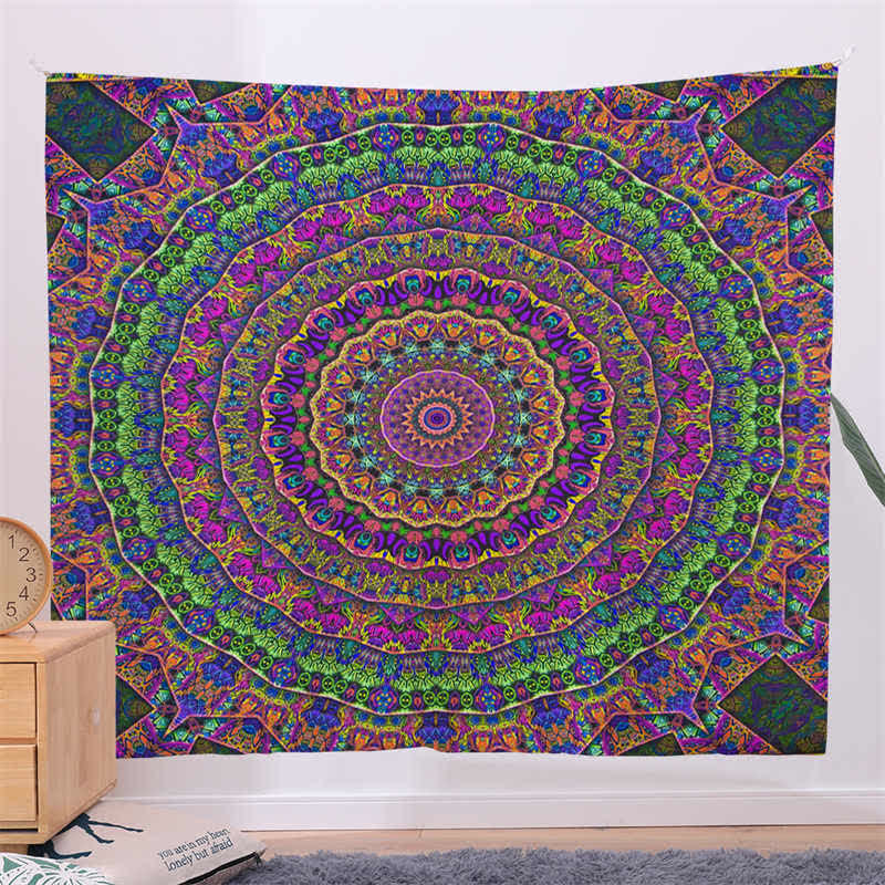 Arazzo da parete con motivo mandala bohémien, decorazione da parete, creatività, casa, soggiorno - Image 9