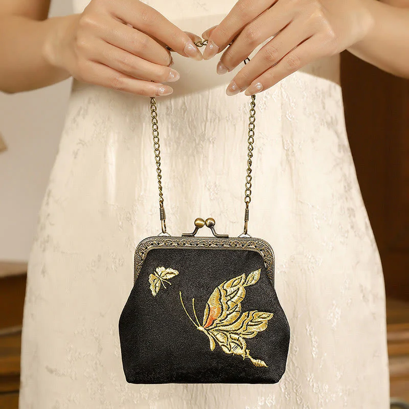 Borsa a mano con manico in metallo, Buddha Stones , orchidee - Image 6