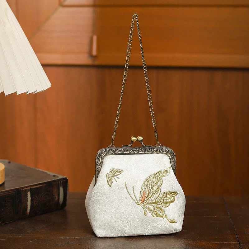 Borsa a mano con manico in metallo, Buddha Stones , orchidee - Image 9