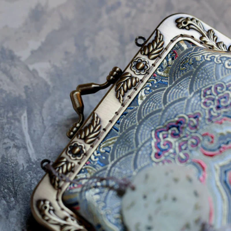 Borsa a tracolla con catena in metallo e onde blu dell'oceano, borsa a tracolla per cellulare, Buddha Stones - Image 4