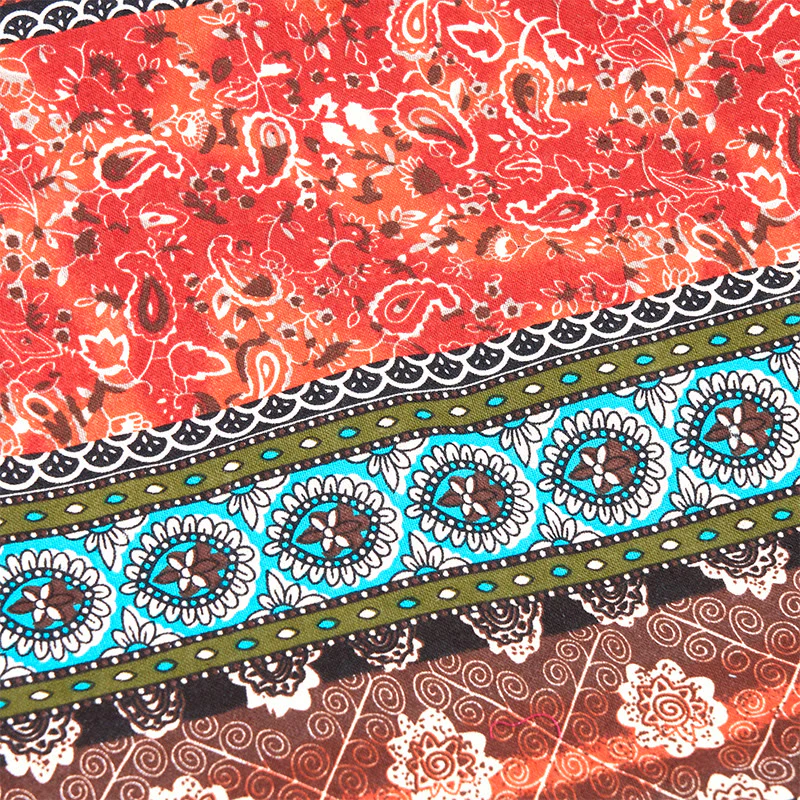 Borsa a tracolla in cotone con motivo a strisce colorate Buddha Stones - Image 11