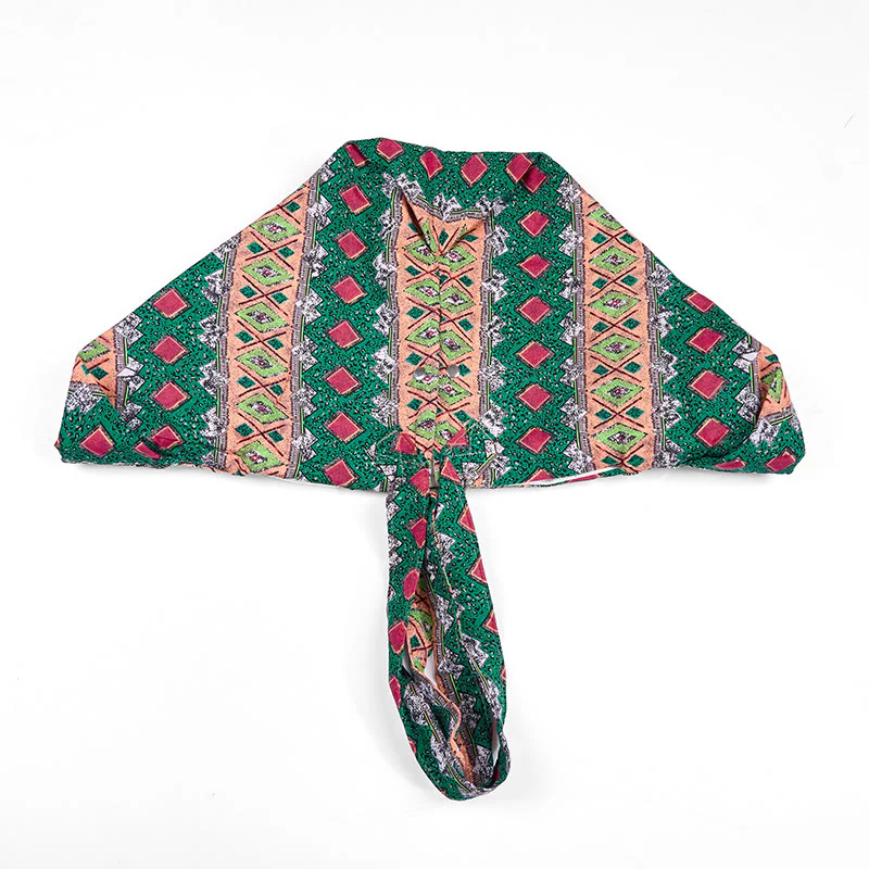 Borsa a tracolla in cotone con motivo a strisce colorate Buddha Stones - Image 23