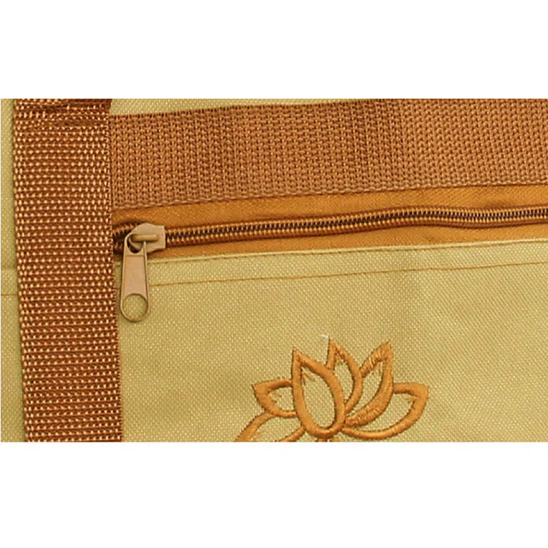 Borsa a tracolla in tela con motivo ricamato di loto per la pratica della mente spirituale - Image 6