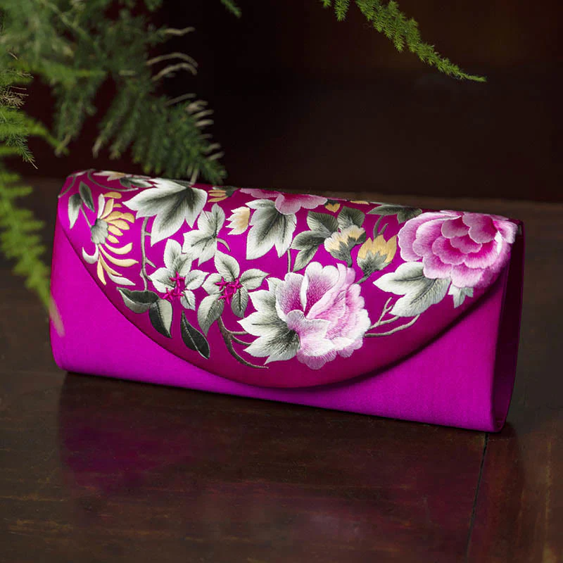 Borsa a tracolla per lo shopping da sposa con ricamo Buddha Stones Su - Image 13