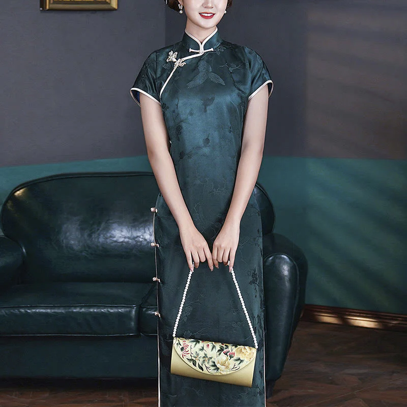 Borsa a tracolla per lo shopping da sposa con ricamo Buddha Stones Su - Image 6