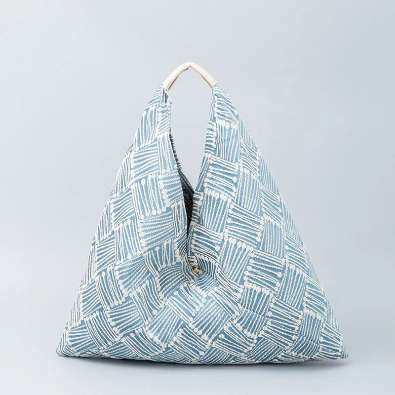Borsa a tracolla triangolo sottobraccio con stampa a strisce leopardate, motivo : Buddha Stones , geometria, fiori di tigre - Image 16