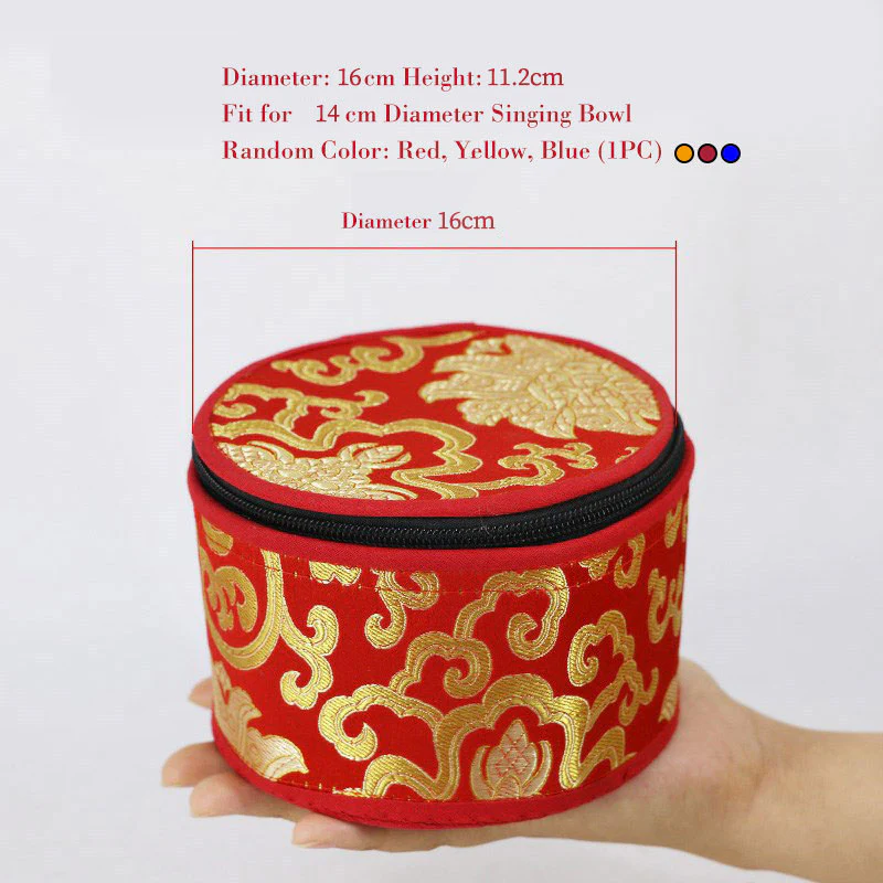 Borsa portaoggetti per ciotola tibetana Buddha Stones con chiusura a cerniera e decorazione - Image 11