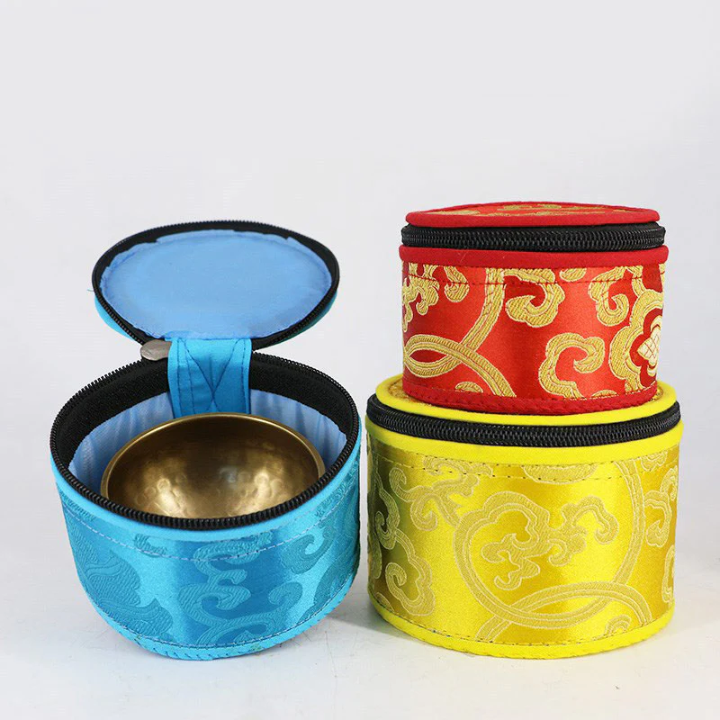 Borsa portaoggetti per ciotola tibetana Buddha Stones con chiusura a cerniera e decorazione - Image 12