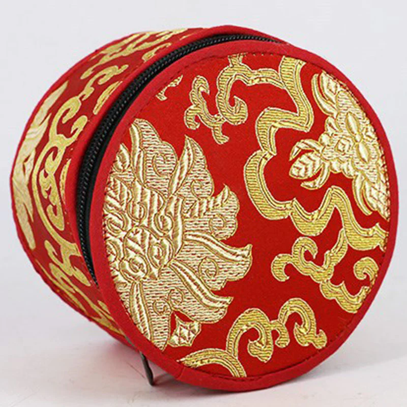 Borsa portaoggetti per ciotola tibetana Buddha Stones con chiusura a cerniera e decorazione - Image 3