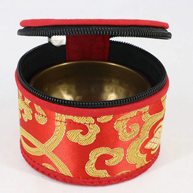 Borsa portaoggetti per ciotola tibetana Buddha Stones con chiusura a cerniera e decorazione - Image 4