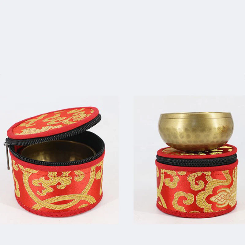 Borsa portaoggetti per ciotola tibetana Buddha Stones con chiusura a cerniera e decorazione - Image 6