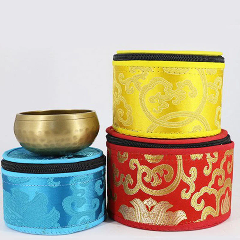 Borsa portaoggetti per ciotola tibetana Buddha Stones con chiusura a cerniera e decorazione - Image 7